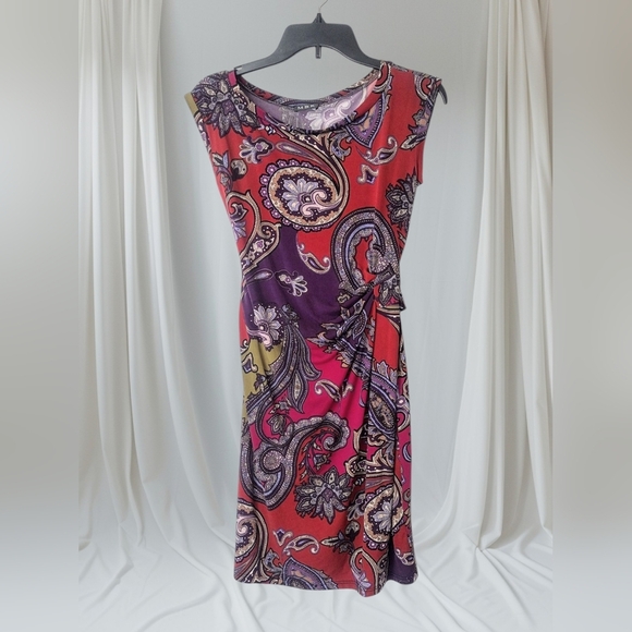 MSK Dresses & Skirts - MSK Women's Paisley Print Sleeveless Dress Size Small